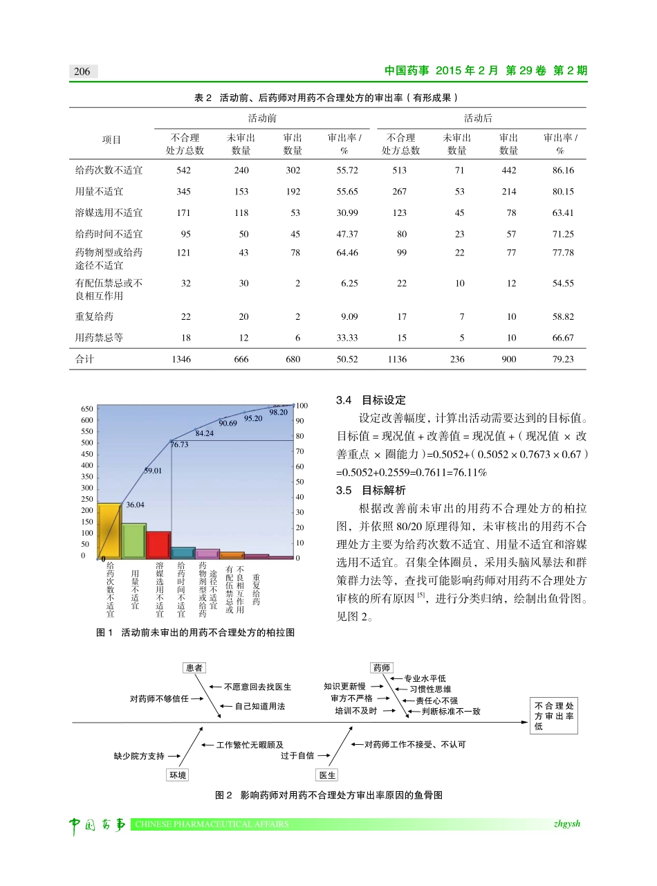 品管圈在提高药师对用药不合理处方审出率中的作用.pdf_第3页