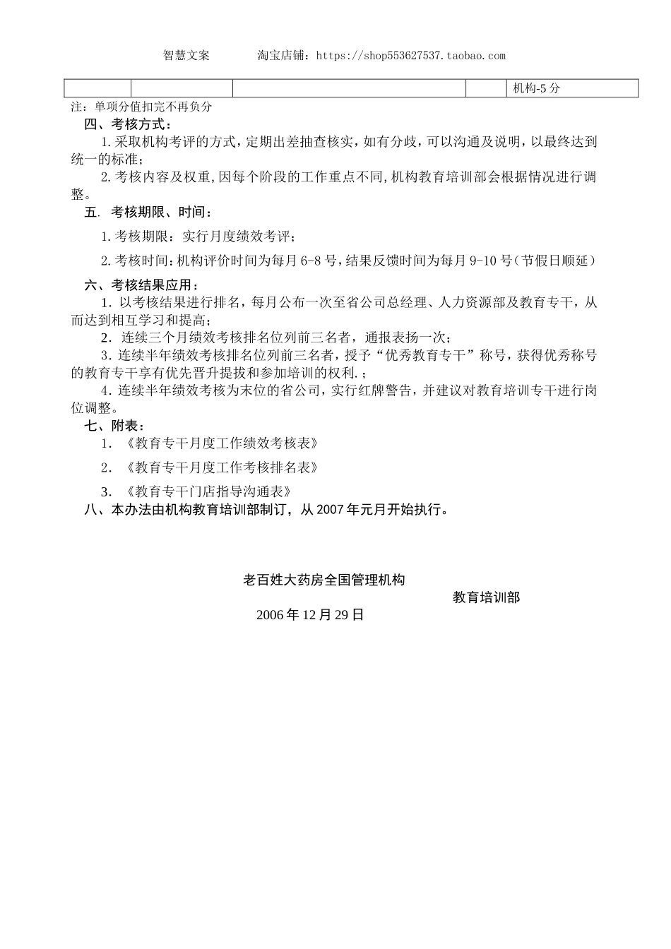 大药房省公司教育专干工作考核办法.doc_第2页