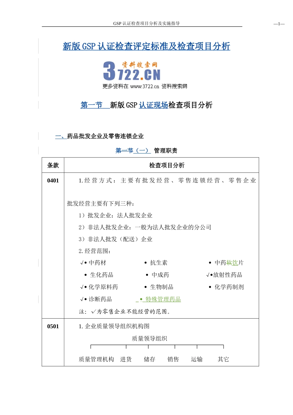 新版GSP认证检查评定标准及检查项目分(doc 18).doc_第1页