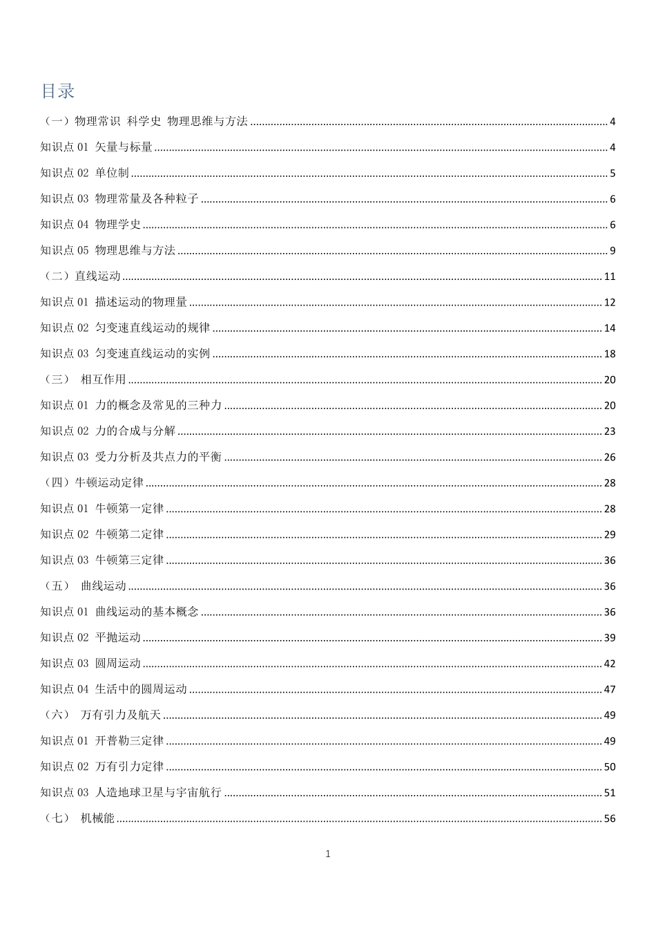 2024高考物理知识总结（220页，PDF版）.pdf_第1页