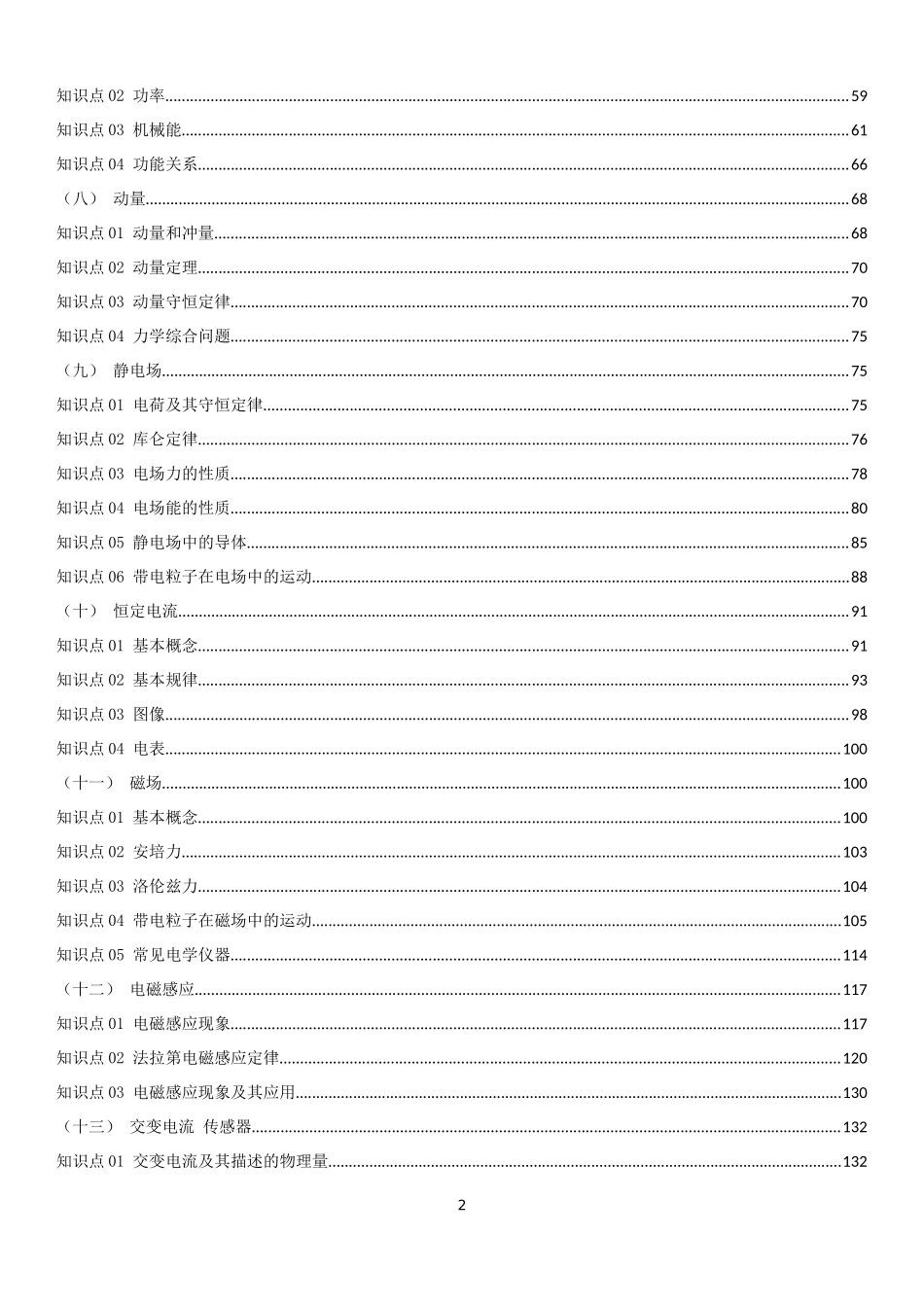 2024高考物理知识总结（220页，Word版）.docx_第2页