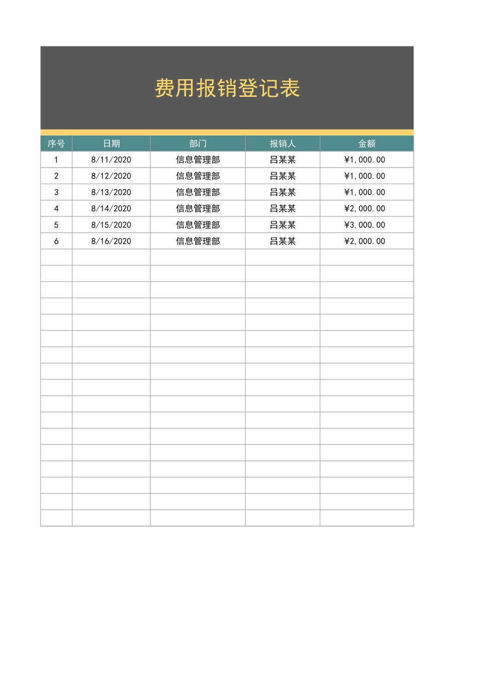 19-【报销台账】-04-费用报销登记表（自动查询）.xlsx_第1页