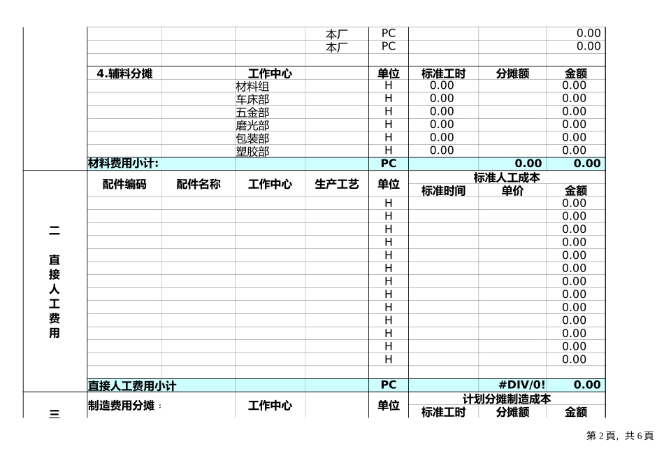 153生产成本核算Excel模板15.xlsx_第2页