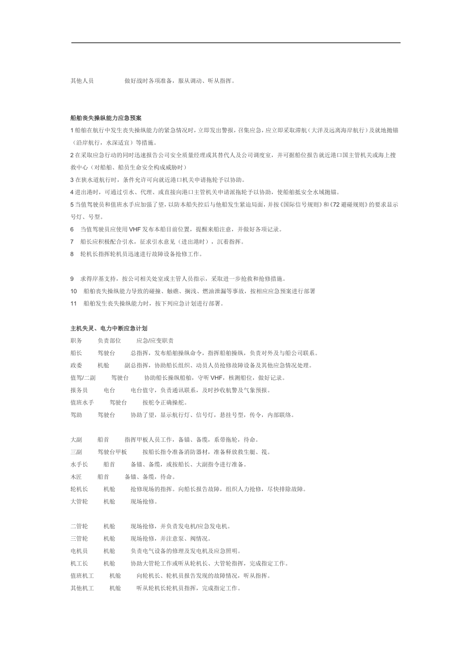 船舶各种应急预案及应急计划【19页】.doc_第3页