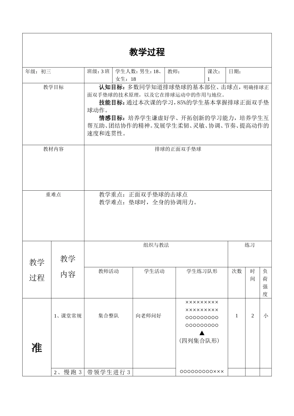 70-排球正面双手垫球教学设计2.doc_第2页