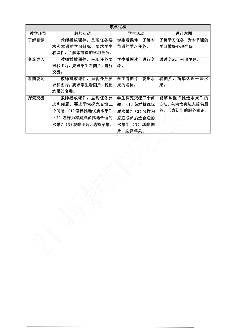 【核心素养目标】浙教版劳动四上项目一 任务一《水果的挑选》 教案.doc_第2页