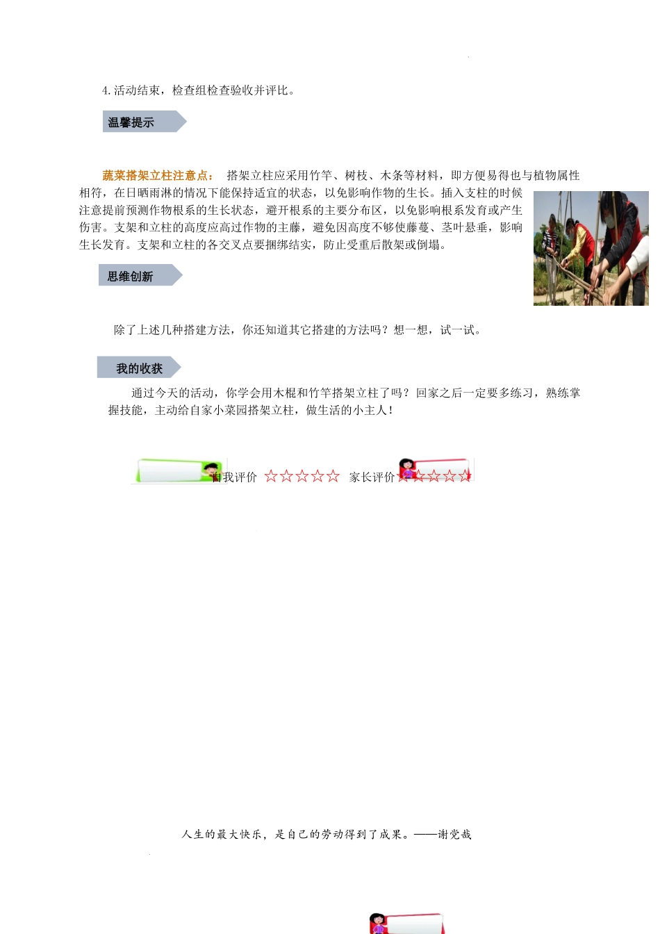 10.农庄小能手（搭架）（教案）-三年级劳动教育”小农庄“（校本课程）.docx_第2页