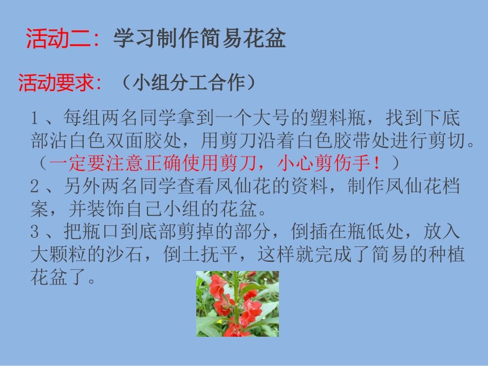 三年级综合实践活动课件-制作花盆种植凤仙花 全国通用（共15张PPT）.pptx_第3页