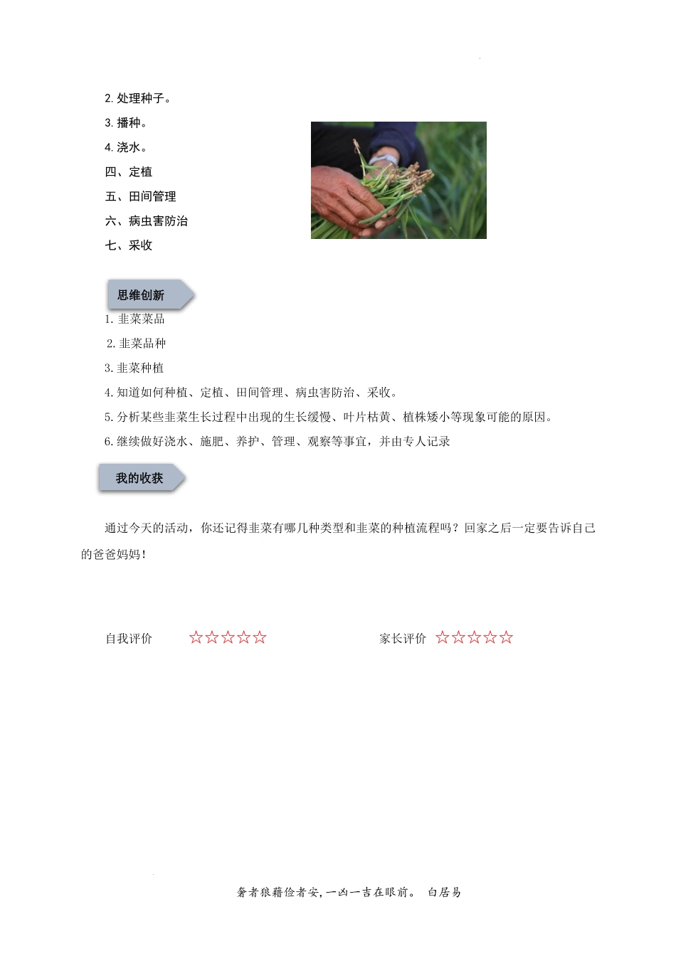 种植韭菜（二）（教案）-四年级劳动教育“小农庄”（校本课程）.docx_第2页