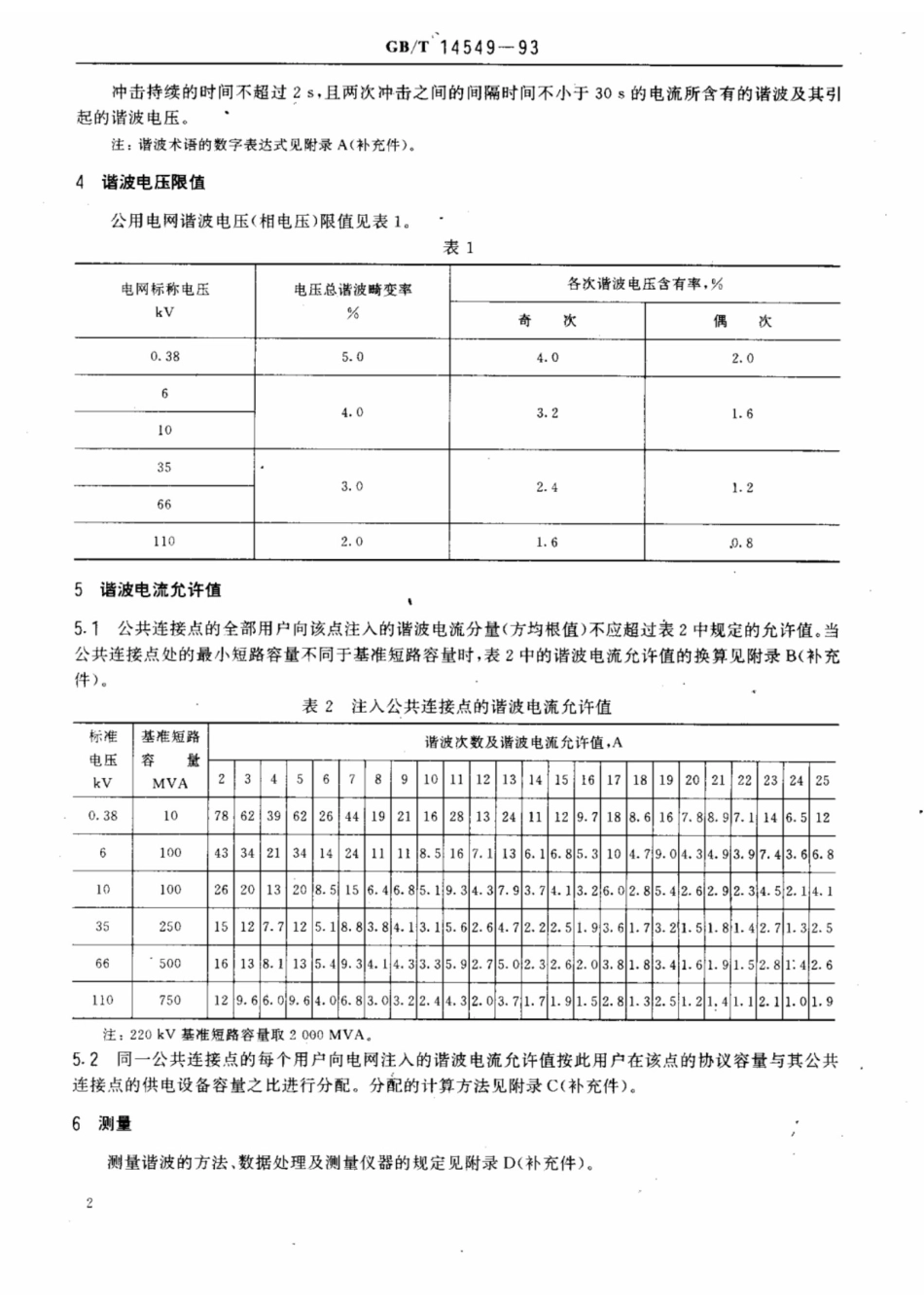 《电能质量 公用电网谐波》GB／T14549-1993.pdf_第2页