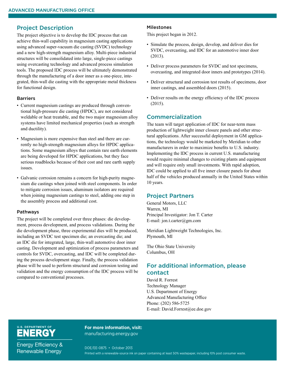 5753_development_of_integrated_die_casting_process_factsheet.pdf_第2页