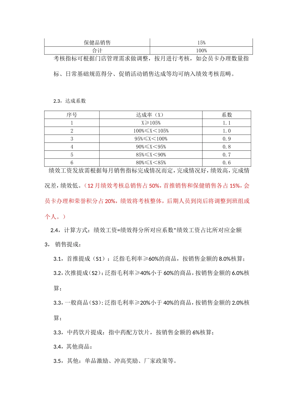 【新增】-077 -零售药店薪酬管理方案.doc_第2页