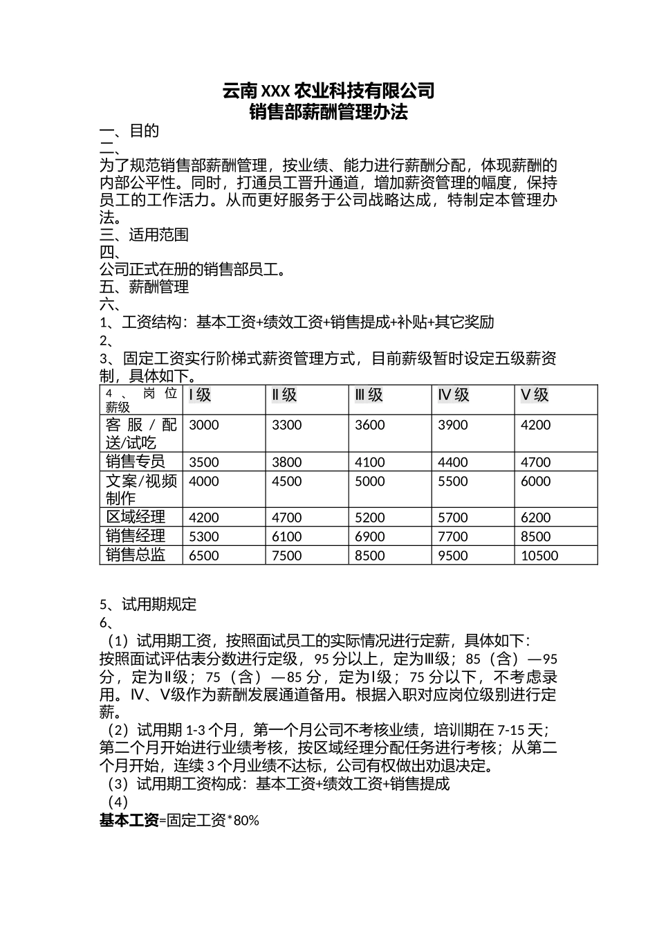 【新增】-084 -农业科技公司销售部薪酬绩效方案.docx_第1页