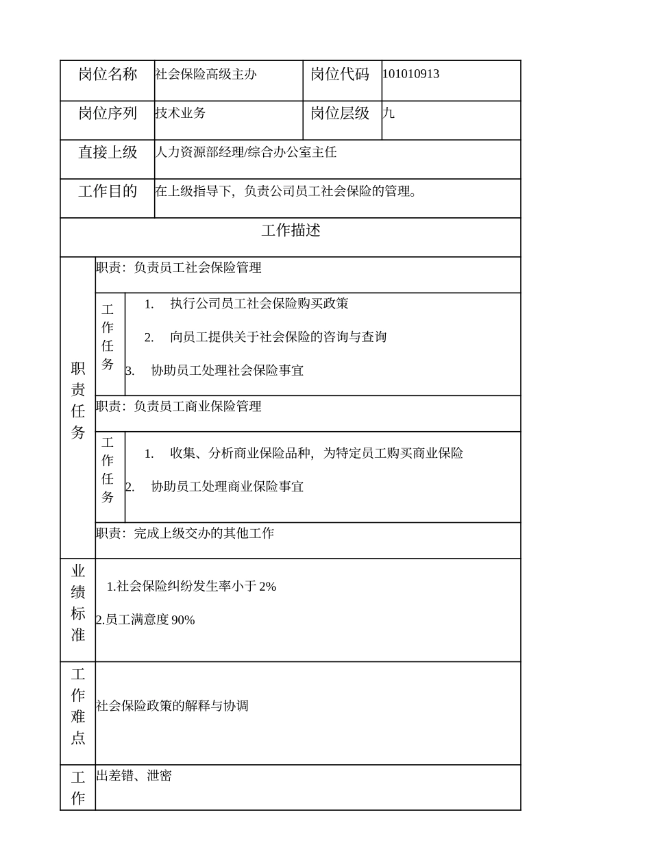 101010913 社会保险高级主办.doc_第1页