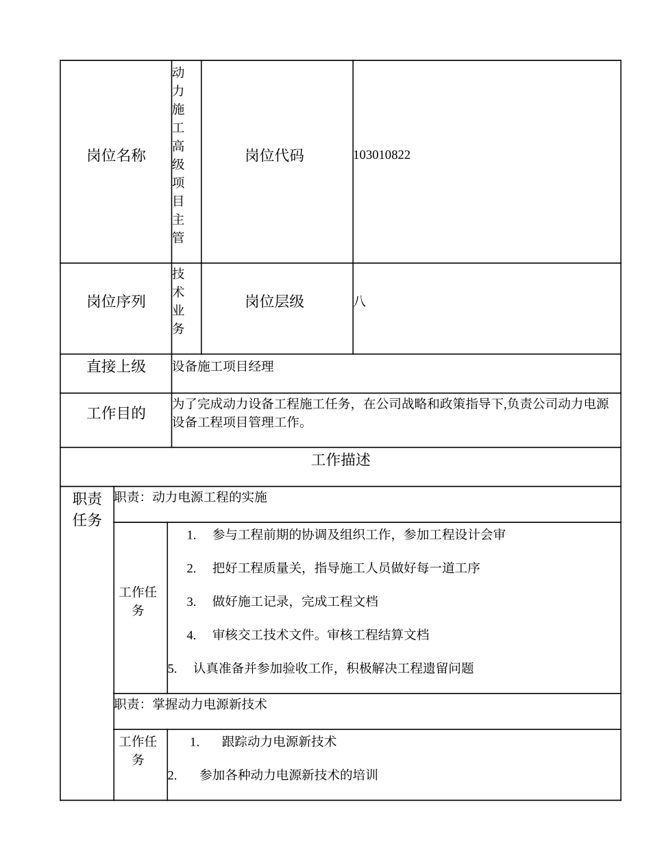 103010822 动力施工高级项目主管.doc_第1页