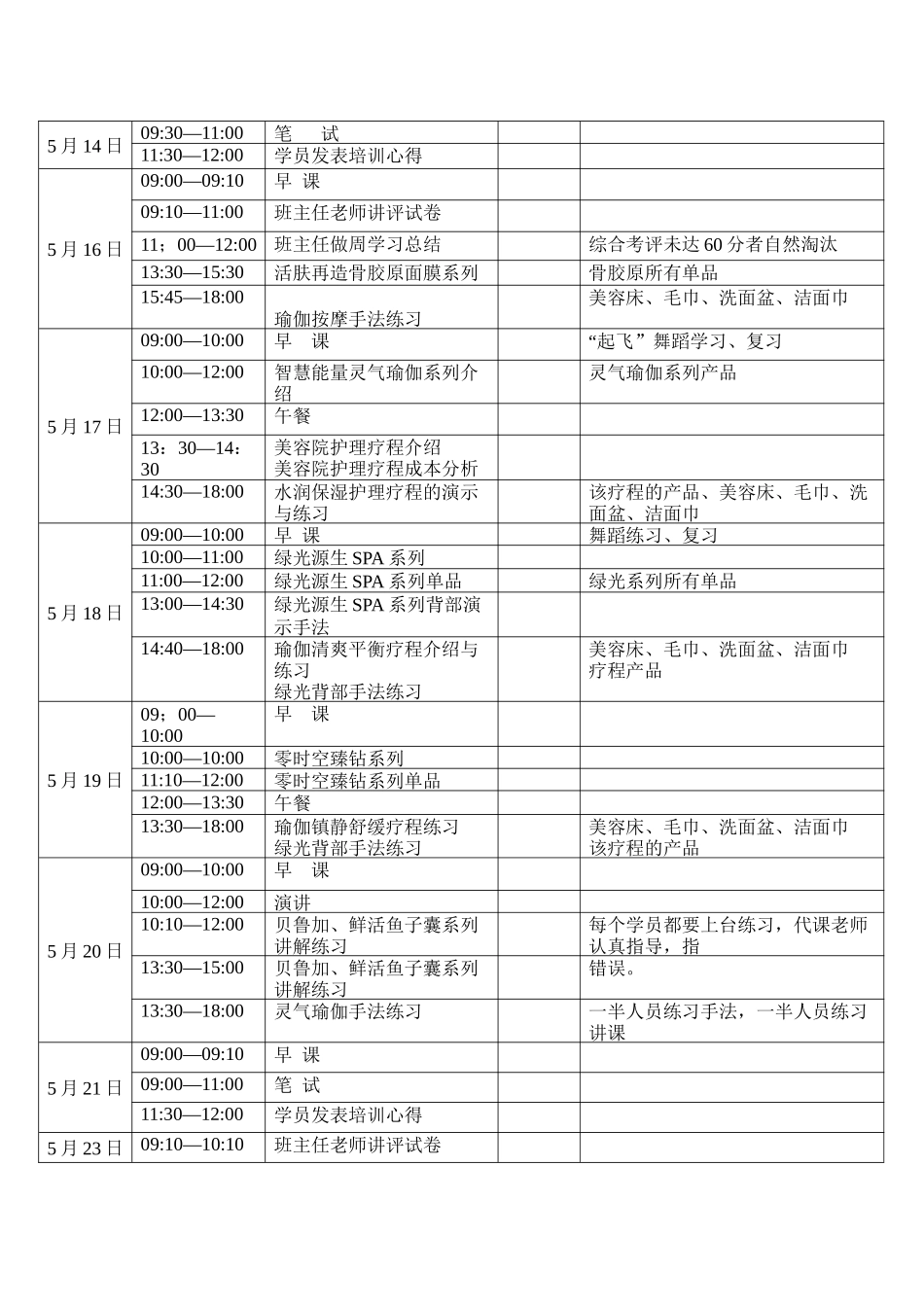 01-【培训计划】20-新员工培训课程表.doc.docx_第2页