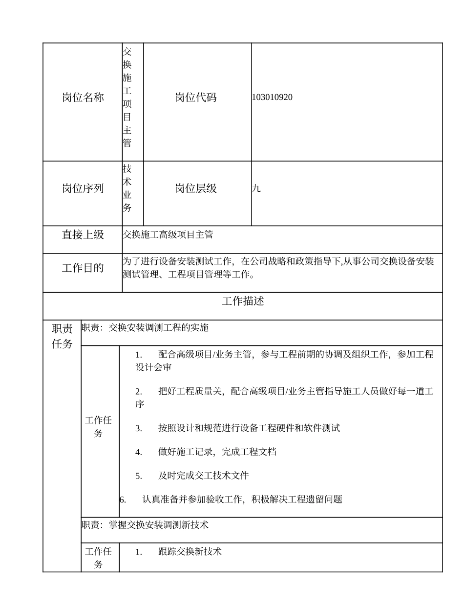 103010920 交换施工项目主管.doc_第1页