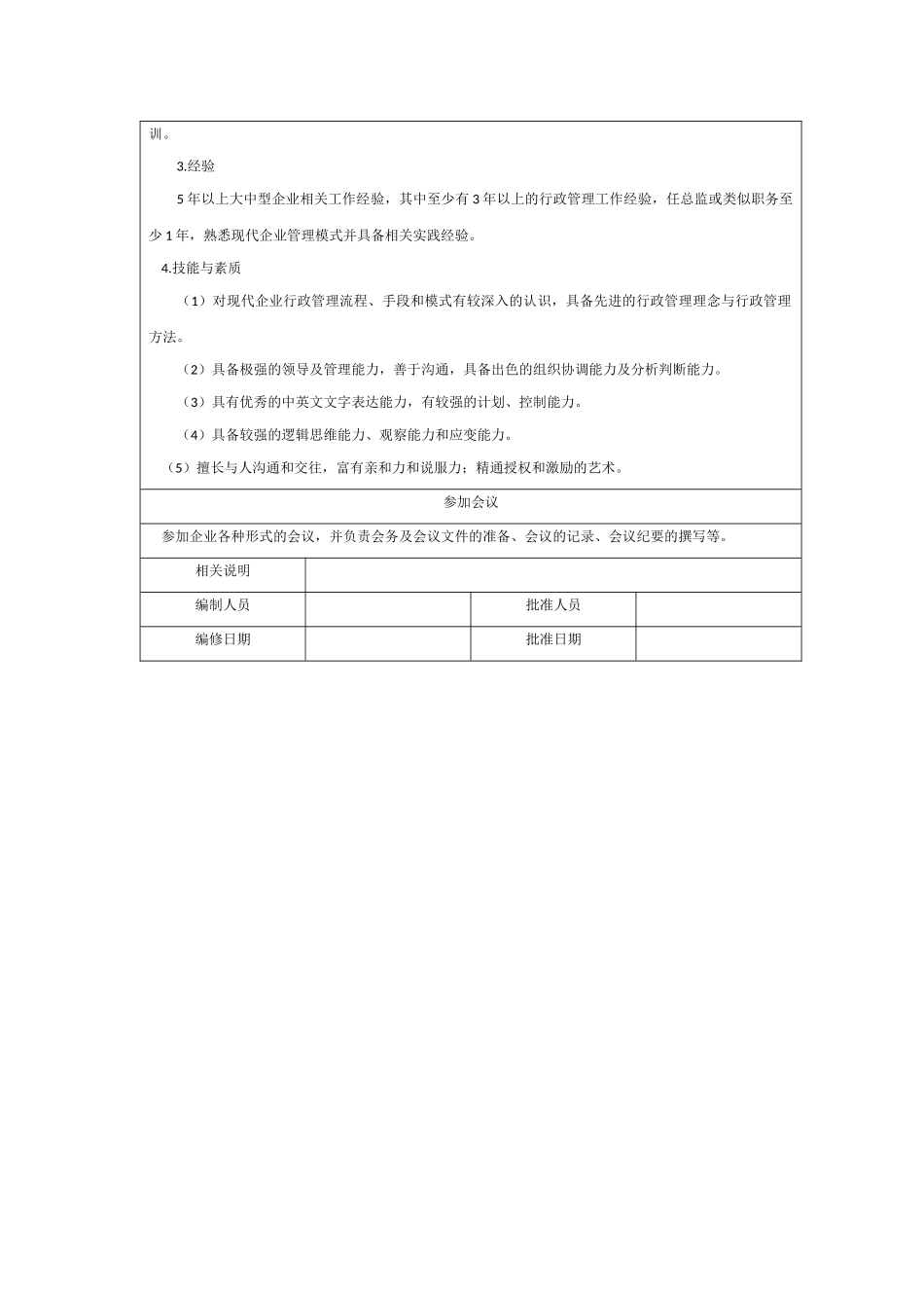 01-01行政总监岗位职责说明书.docx_第3页