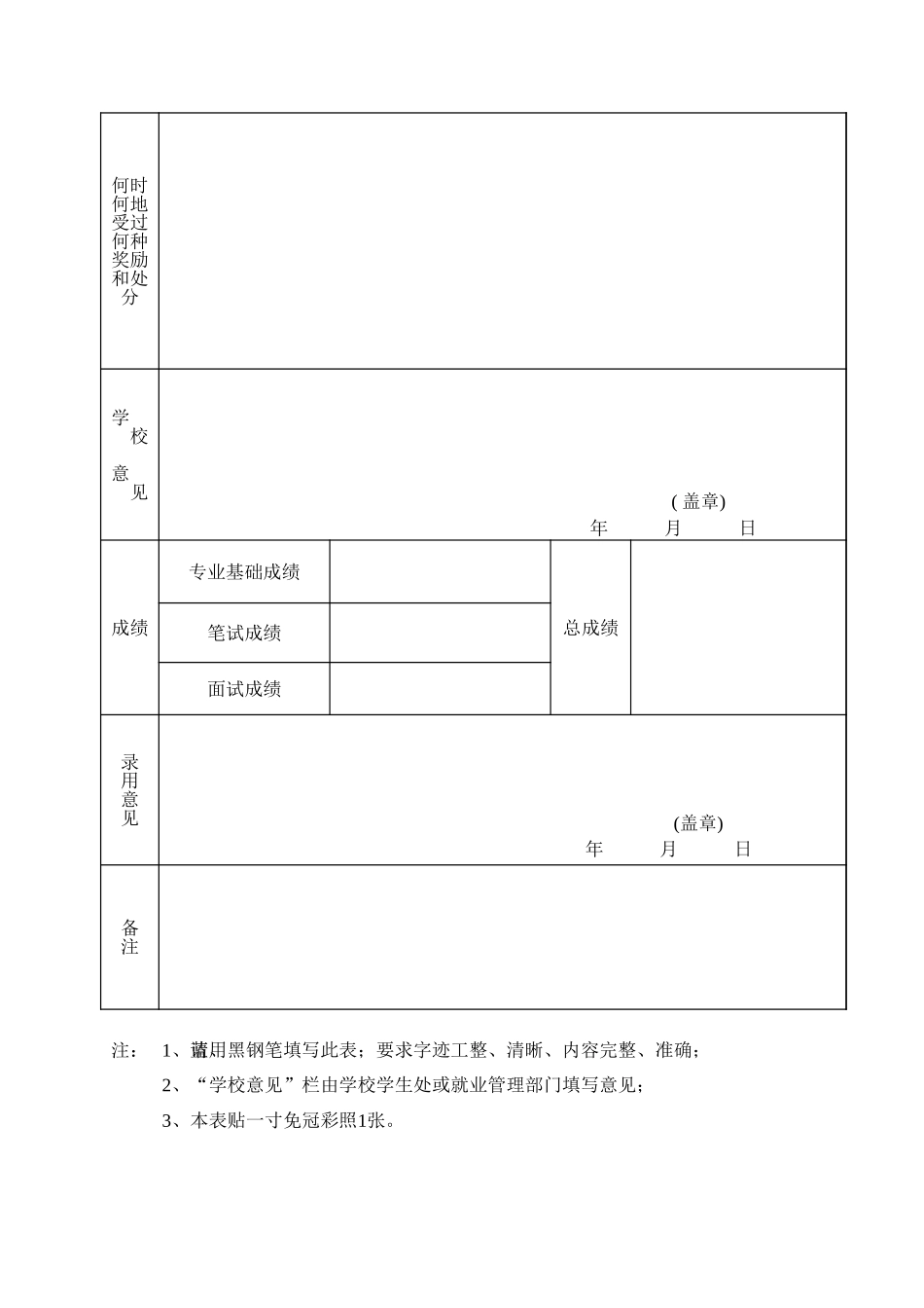 招录高校毕业生报名登记表【山大教育】.xls_第2页