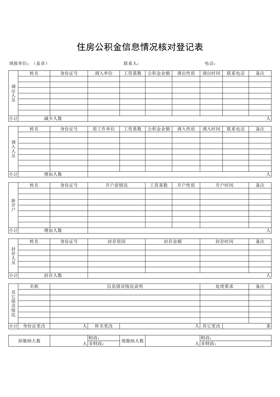 住房公积金信息情况核对登记表【山大教育】.xls_第1页