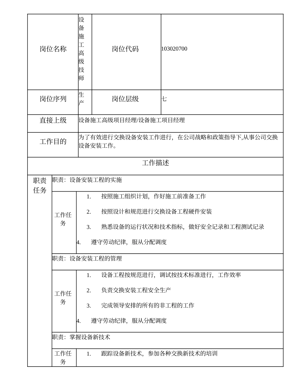 103020700 设备施工高级技师.doc_第1页