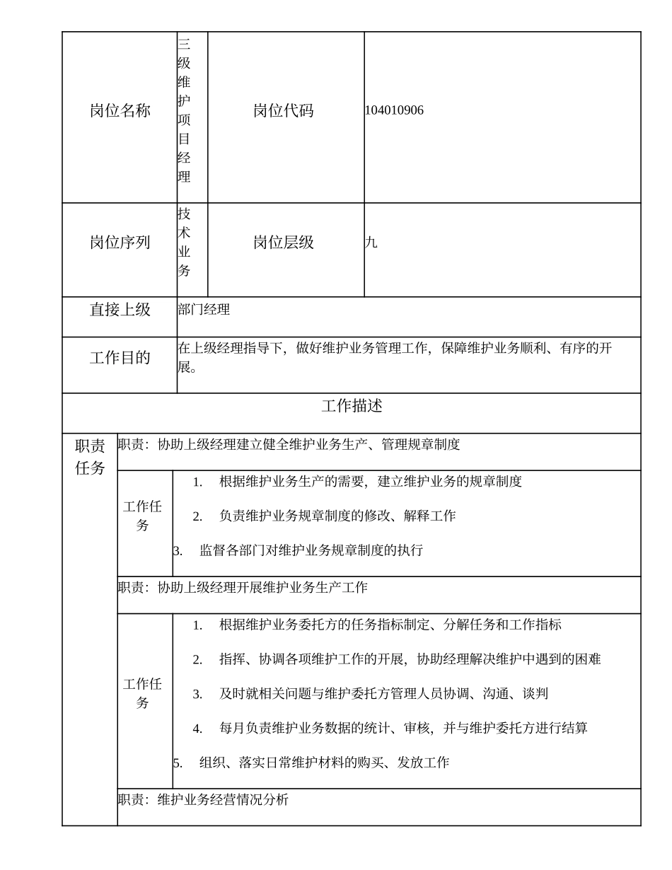 104010906 三级维护项目经理.doc_第1页