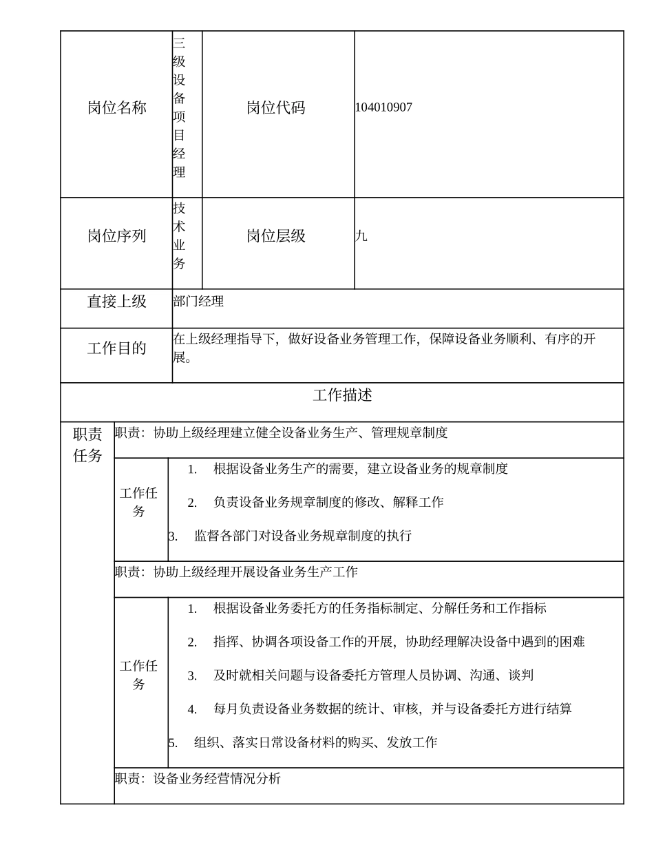 104010907 三级设备项目经理.doc_第1页