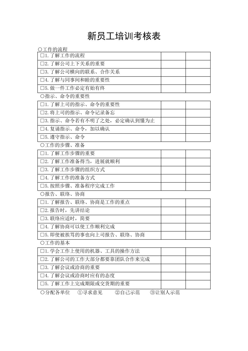 08-【考核管理】07-新员工培训考核表.doc.docx_第1页