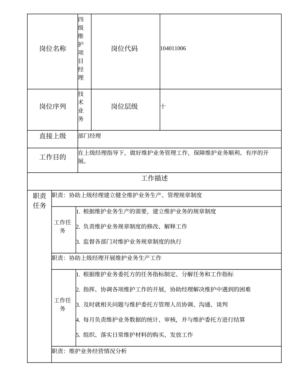 104011006 四级维护项目经理.doc_第1页