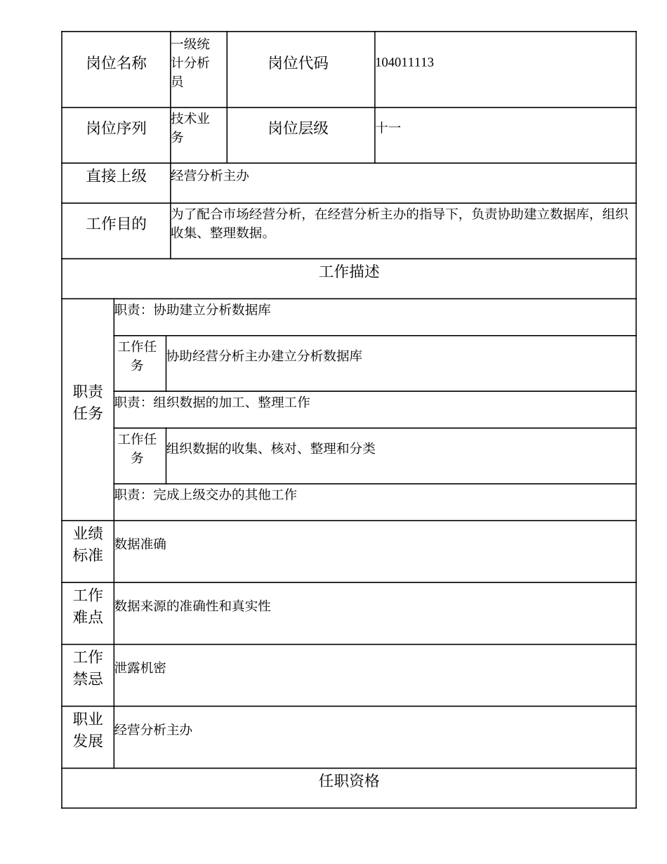 104011113 一级统计分析员.doc_第1页