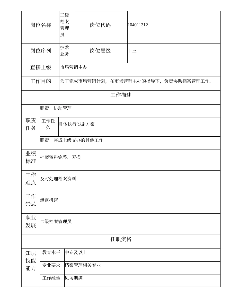 104011312 三级档案管理员.doc_第1页