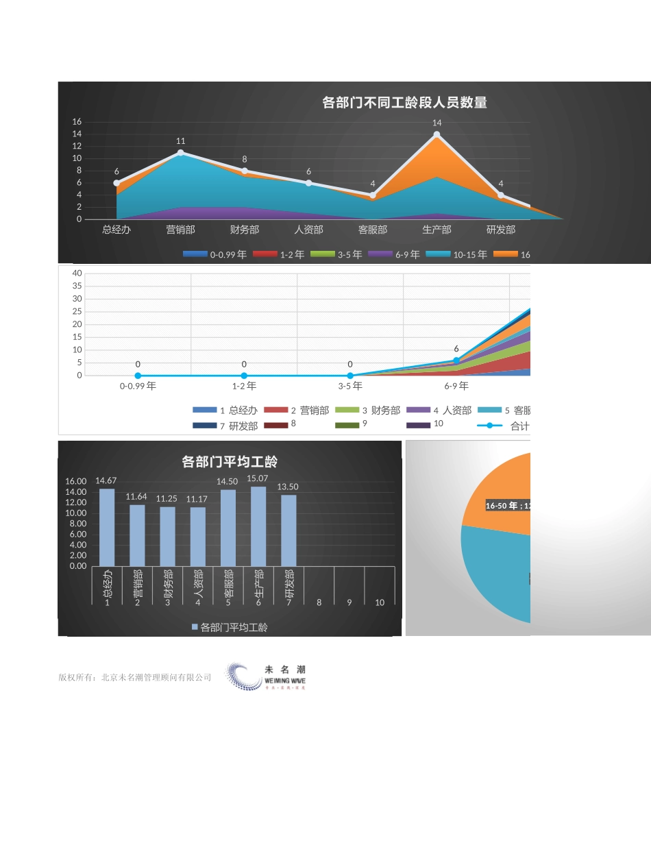 不同部门员工工龄结构自动分析工具（三张表，任意设置.xlsx_第2页