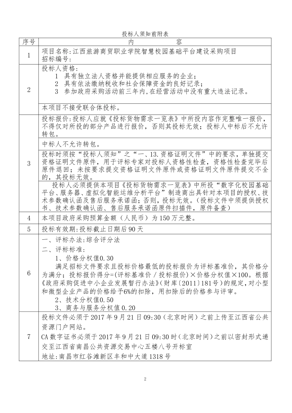 旅游商贸职业学院智慧校园基础平台建设项目采购项目招标文件.doc_第3页