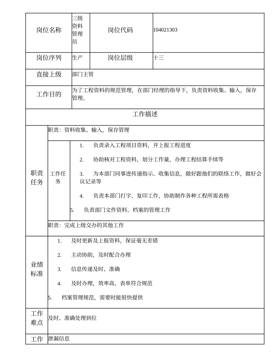 104021303 三级资料管理员.doc_第1页