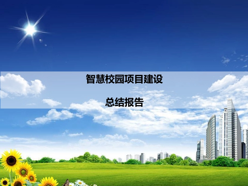 智慧校园项目建设总结报告(页)PPT.pptx_第1页