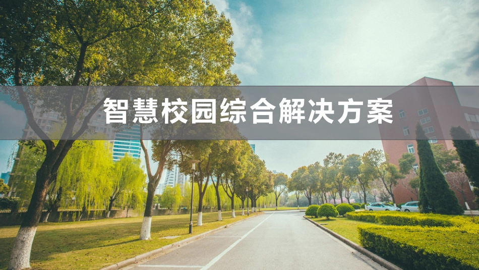 智慧校园综合解决方案(页)PPT.pptx_第1页