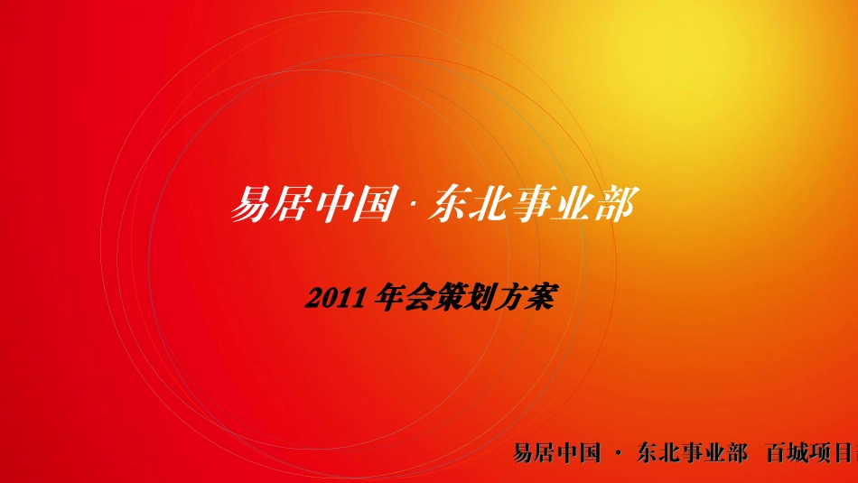 易居中国2011年企业年会策划方案（大气宽屏）.ppt_第1页