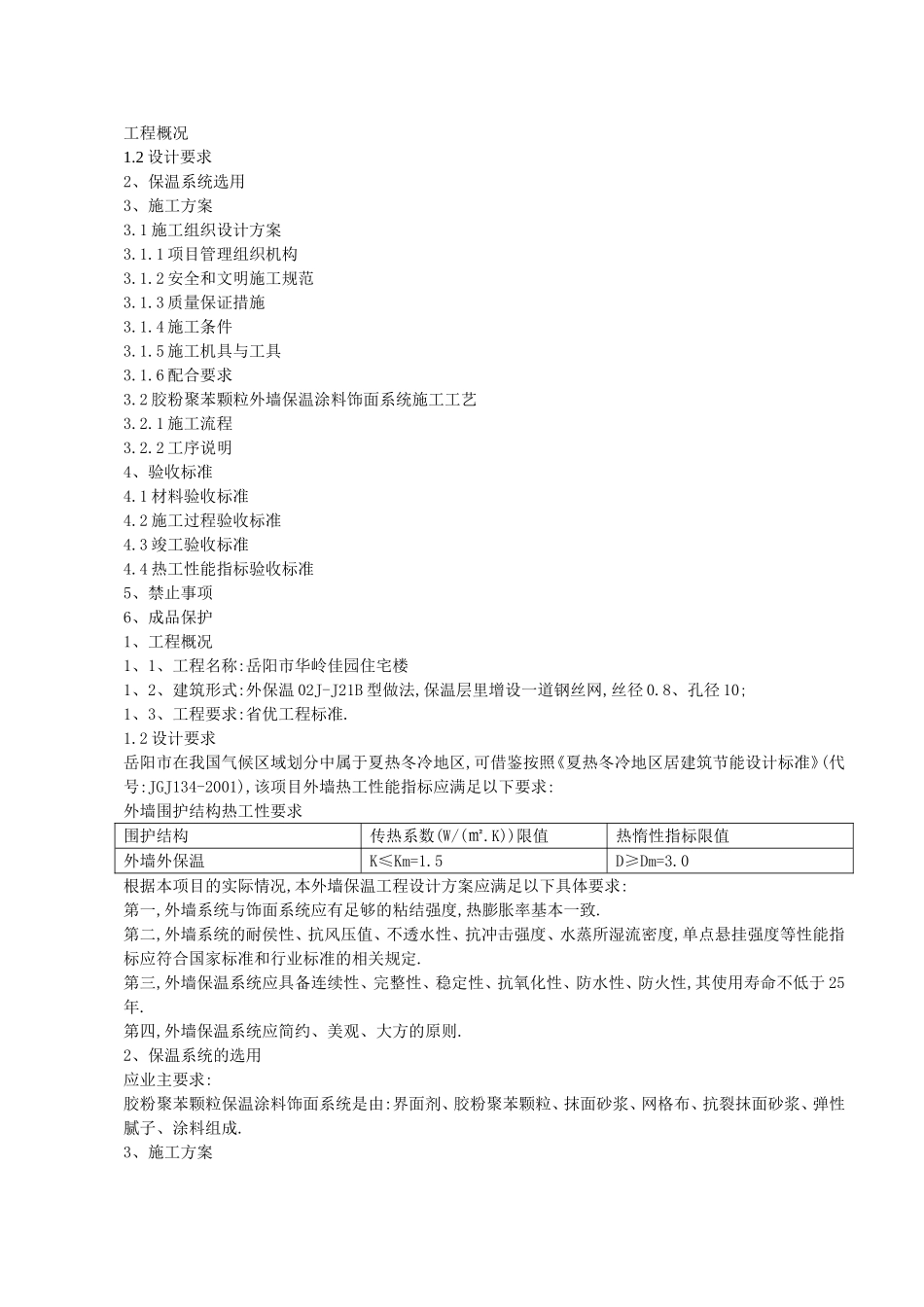 2025年精选优质工程资料：0外墙保温施工方案.doc_第1页