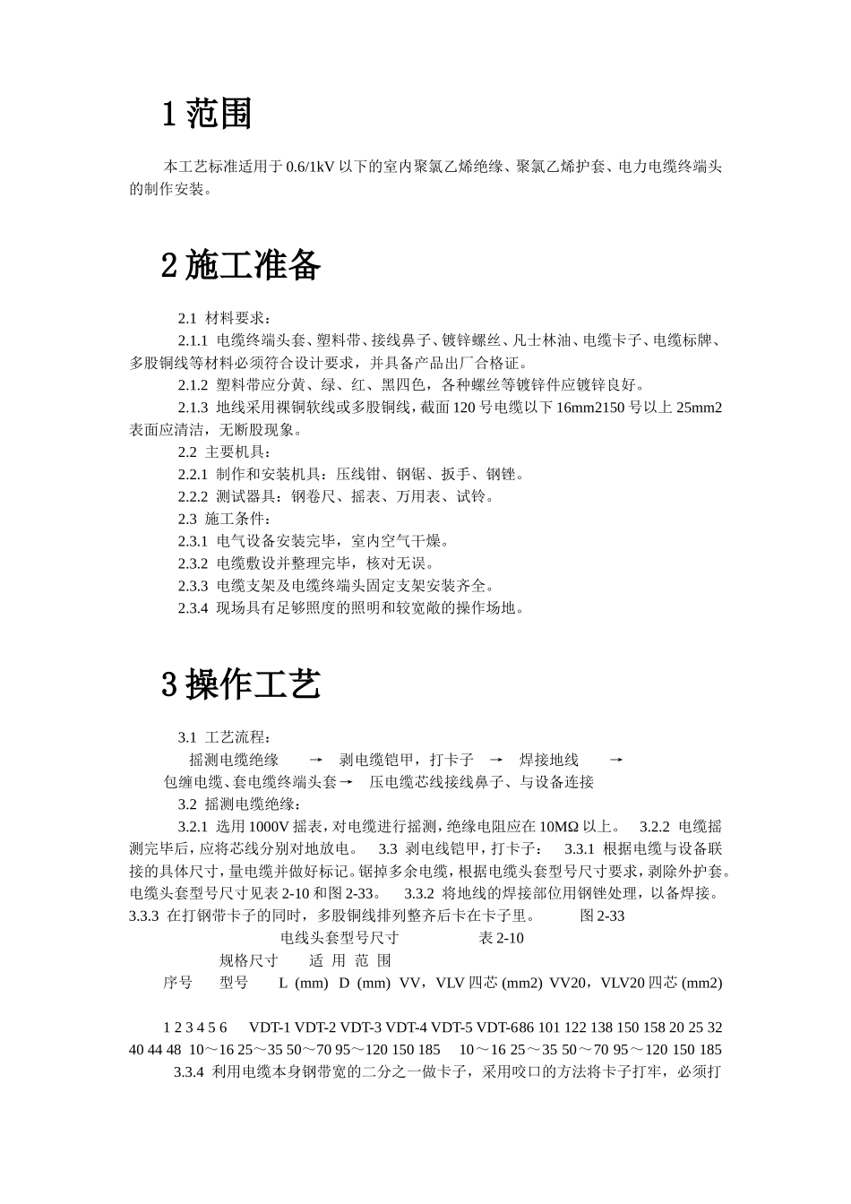 2025年精选优质工程资料：低压电缆头制作安装工艺标准.doc_第2页