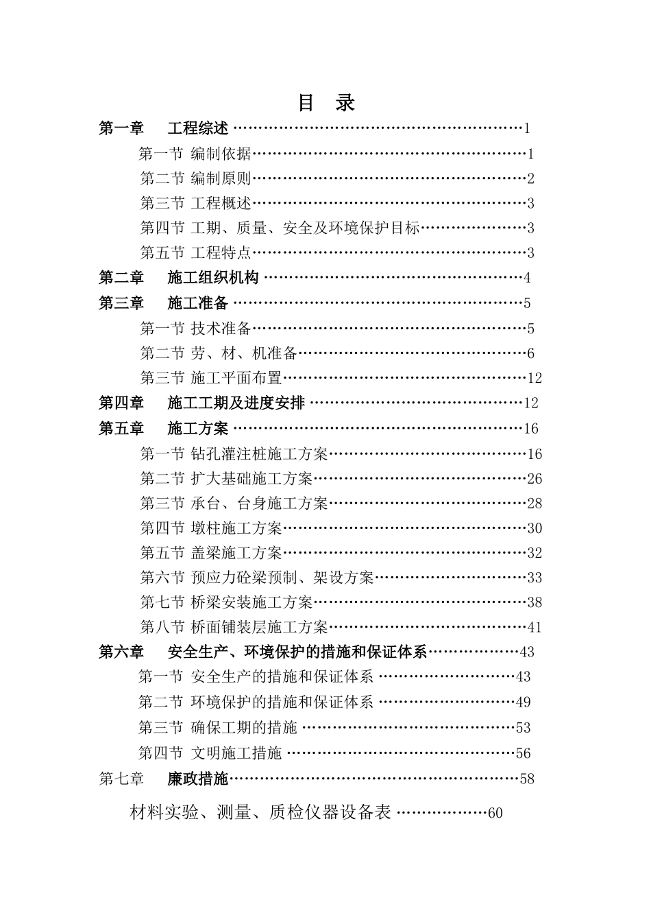 2025年精选优质工程资料：施组目    录.doc_第1页