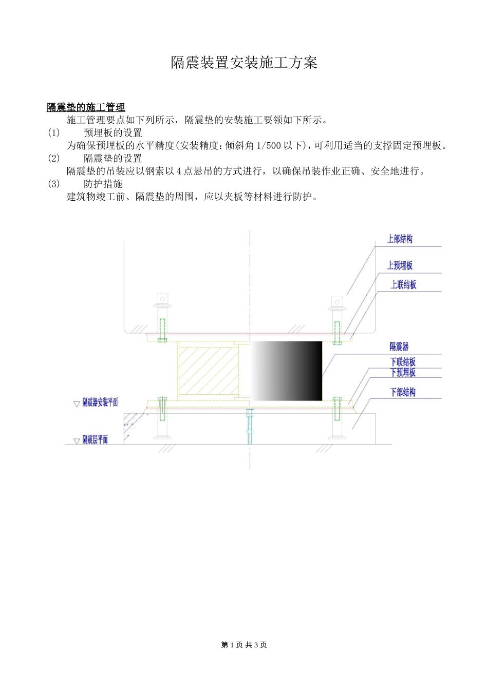 2025年精选优质工程资料：隔震装置安装施工组织设计方案.doc_第1页