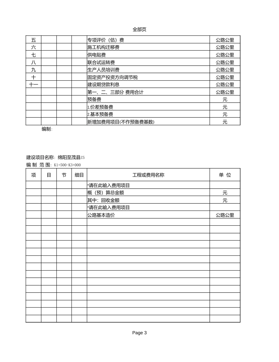 2025年精选优质工程资料：【01】总预算表.xls_第3页