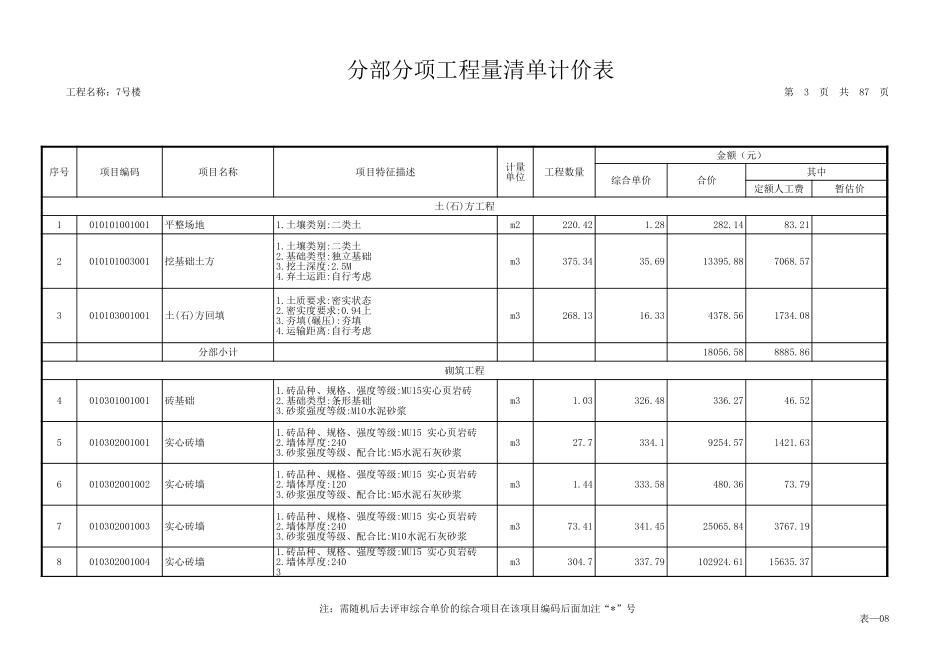 2025年精选优质工程资料：7号楼_招标控制价.xls_第3页