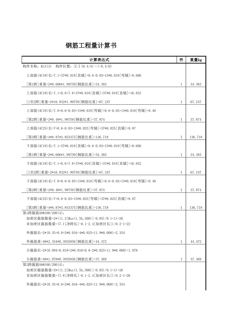 2025年精选优质工程资料：KL5.xls_第3页