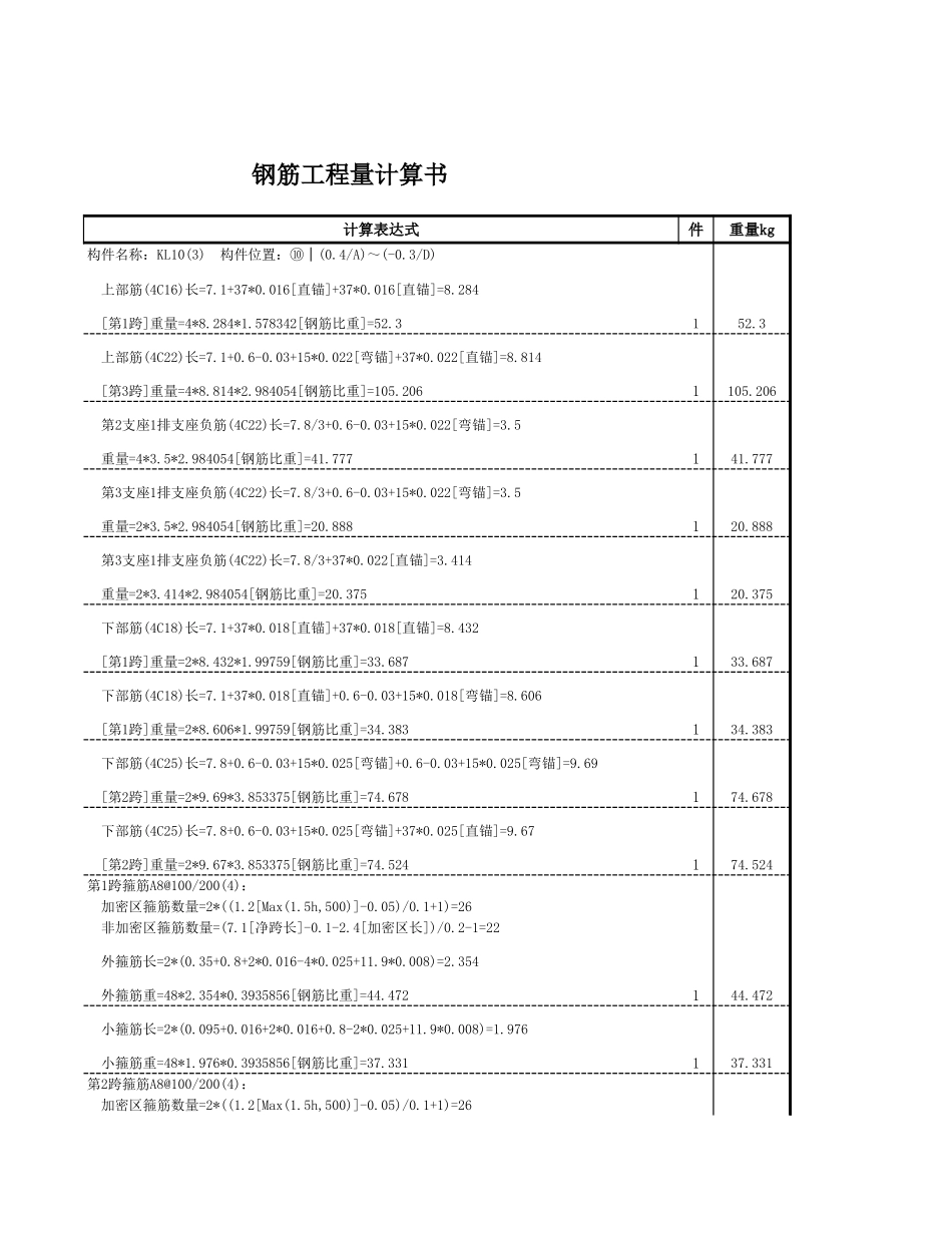 2025年精选优质工程资料：KL10.xls_第3页