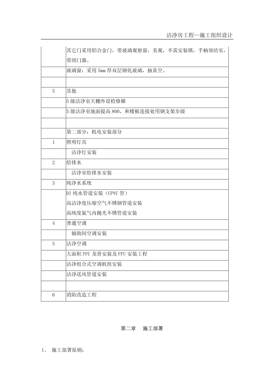 2025年精选优质工程资料：百级电子洁净房施工组织设计.pdf_第3页