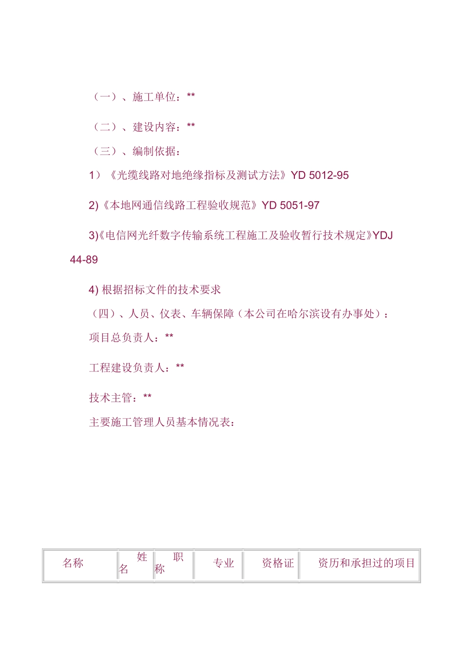2025年精选优质工程资料：通信线路标施工组织设计.doc_第1页