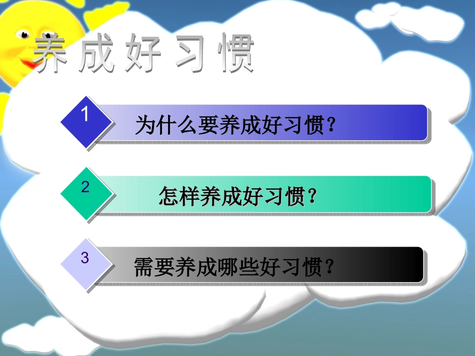 全国精选2025年优质老师专用课件：主题班会课件：如何养成良好的习惯.ppt_第3页