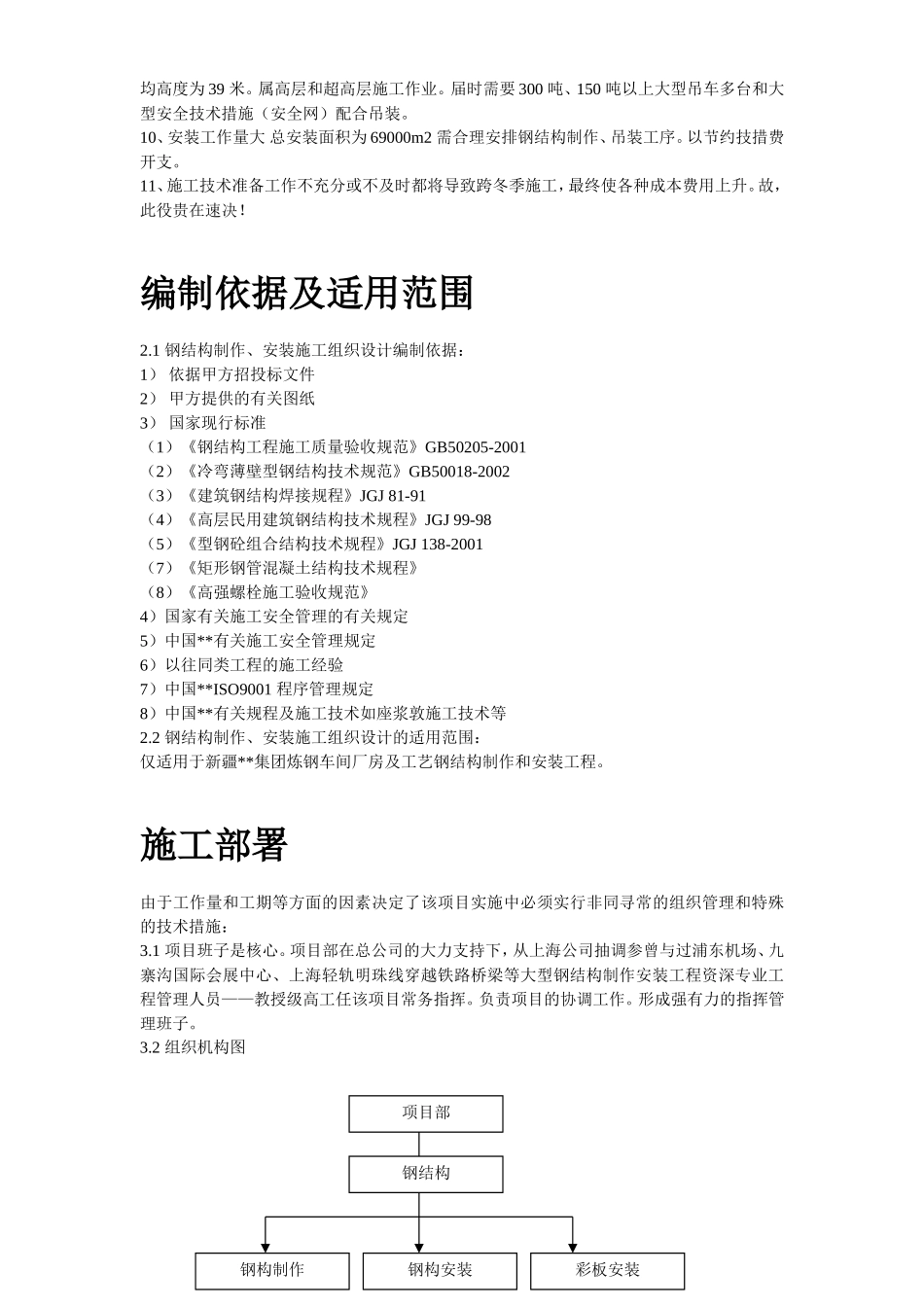 2025年精选优质工程资料：新疆某钢厂钢结构厂房工程施工组织设计.doc_第3页