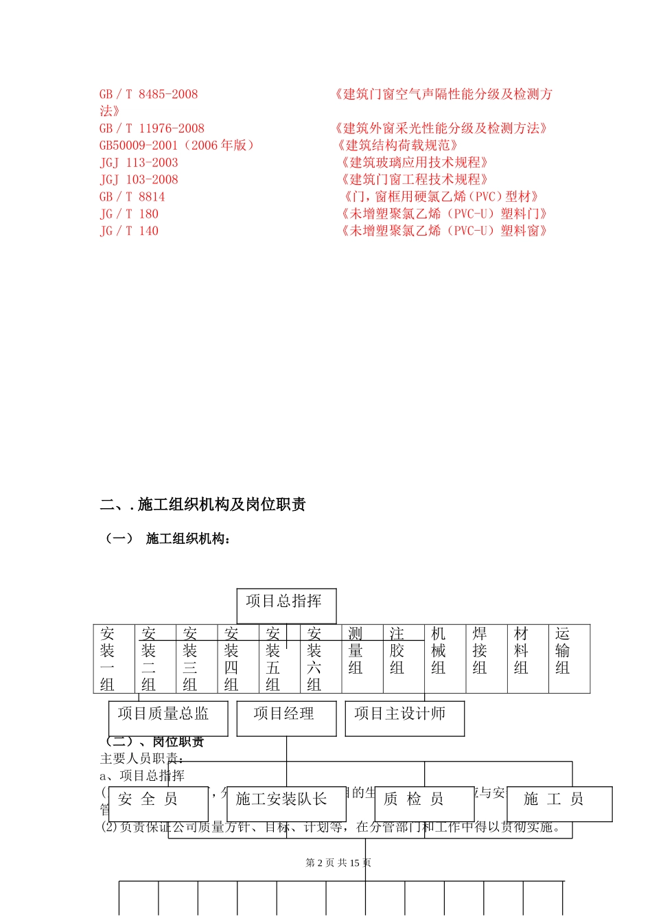 2025年精选优质工程资料：新农村塑钢施工方案.doc_第2页